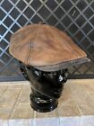 STETSON Leather Newsboy Cap Hat USA Brooklin Large Brown 6647106