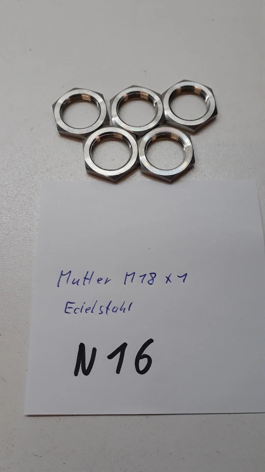 Mutter M 18x1 Edelstahl NEU Werkstattauflösung (N16) - Bild 1 von 1