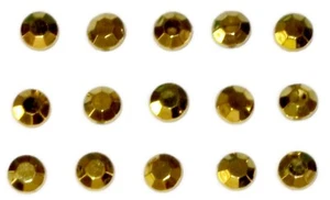 GOLD PRISMS Jewel Thumb Tacks - 15pc Office Memo Board Handmade Decorative Pins - Picture 1 of 3