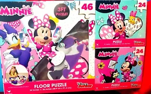 Disney Minnie Set 3, 3 FT FLOOR PUZZLE #46,#24 & #24 NEW AGES 3+ - Picture 1 of 4