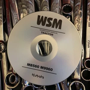 KUBOTA M8560 M9960 TRACTOR WSM SERVICE REPAIR MANUAL CD - Picture 1 of 2