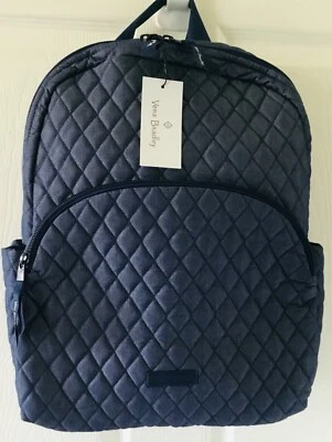 Vera Bradley ~ "Moonlight Navy" ( Denim Blue) ~ 基本背包 ~ 全新带标签 — 第 1/4 张图片