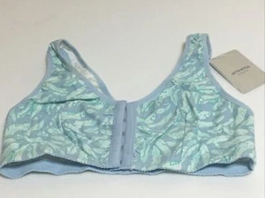 Amoena Mastectomy Bra Frances Wire-free Front Closure, Aqua, Small C/D Cup 2128 - Picture 1 of 5