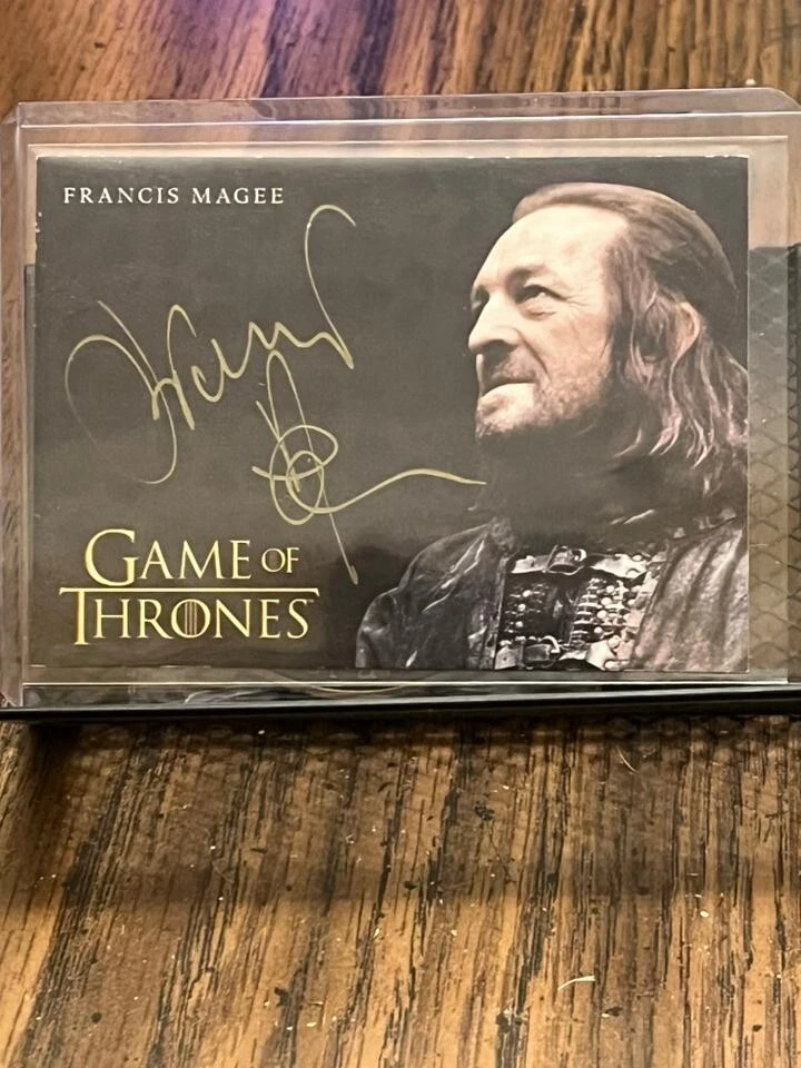 FRANCIS MAGEE 2019 HBO GAME OF THRONES GOLD AUTOGRAPH AUTO "YOREN" SIGNED CARD!! - Image 1 of 2