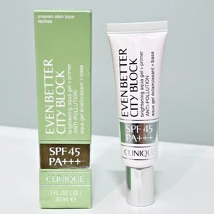 New Clinique Even Better City Block Aqua Gel Primer schiarente peso spf45~raro - Foto 1 di 3