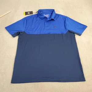 Under Armour The Performance Poloshirt Herren Large Blau Kurzarm Golf UPF 40 - Bild 1 von 10