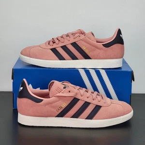 Adidas Gazelle Men's Size 10 Shoes Pink Black White Athletic Casual Sneakers - Picture 1 of 8
