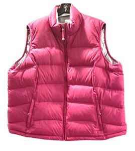 NWOT LL Bean Vibrant Raspberry Down Vest,  3 Zippered Pockets, XXL - Bild 1 von 4