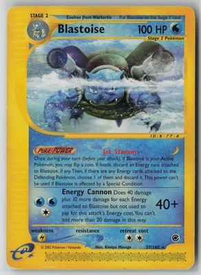 Blastoise 037/165 Expedition Pokemon TCG Base Set Regular (Moderate Play) MP 1 - Image 1 of 2