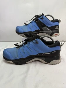 Salomon Womens X Ultra 4 GTX Hiking Shoes US 8 Blue Waterproof EUC no insoles - Picture 1 of 16