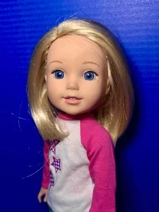 American Girl 14" CAMILLE Wellie Wishers Doll, Blonde Hair, Blue Eyes, EX! - Picture 1 of 7