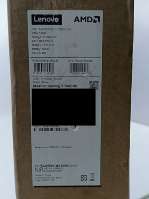 Lenovo IdeaPad Gaming 3-15ACH6 Ryzen 5 RTX 2050 16GB 512GB_3,13_6 - Bild 1 von 4