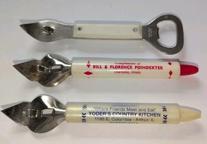 Vintage Multicolored Advertising Bottle Opener Can Openers/ Lot of 3 - Picture 1 of 5