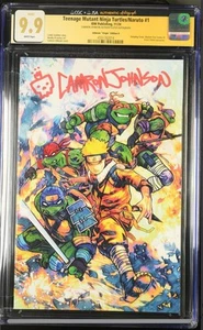 TMNT/NARUTO #1 CGC 9.9 JSA VIRGIN VARIANTE COPERTINA firmata da Camron Johnson - Foto 1 di 2