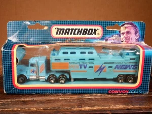 Matchbox Convoy CY-15 Peterbilt MB TV Tracking Veicolo Camion Box IMBALLO ORIGINALE Vintage - Foto 1 di 5