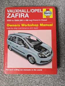 Haynes manual Vauxhall Zafira B 2005 - 2009 registration Petrol & Diesel 4792 - Picture 1 of 3