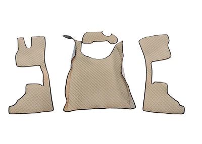 Beige Fußmatten Eco Leder Bezüge für DAF Xg / Xg + 2021 + Lkw Lefthanddrive - Bild 1 von 2