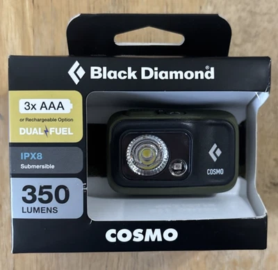 Black Diamond IPX8 Cosmo Headlamp 350 Lumens - Dark Olive... FREE S&H! - Image 1 of 2