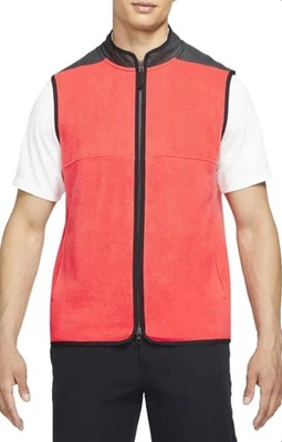 Nike Victory Hombres Chaleco M Chaqueta Polar Golf Ajuste Térmico Elastizado Cremallera Completa Rojo $65 Foto 1 de 4