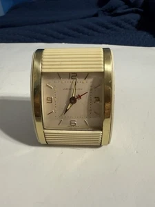 Westclox Reisewecker Art Deco Elfenbein Messing Rolltop - Bild 1 von 4