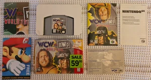 WCW vs. NWO World Tour (N64) Complete in Box with Posters + All Original Inserts - Picture 1 of 13