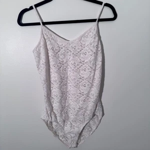 Body lencería vintage de encaje Ann Taylor cierre a presión marfil blanco roto mediano - Imagen 1 de 7