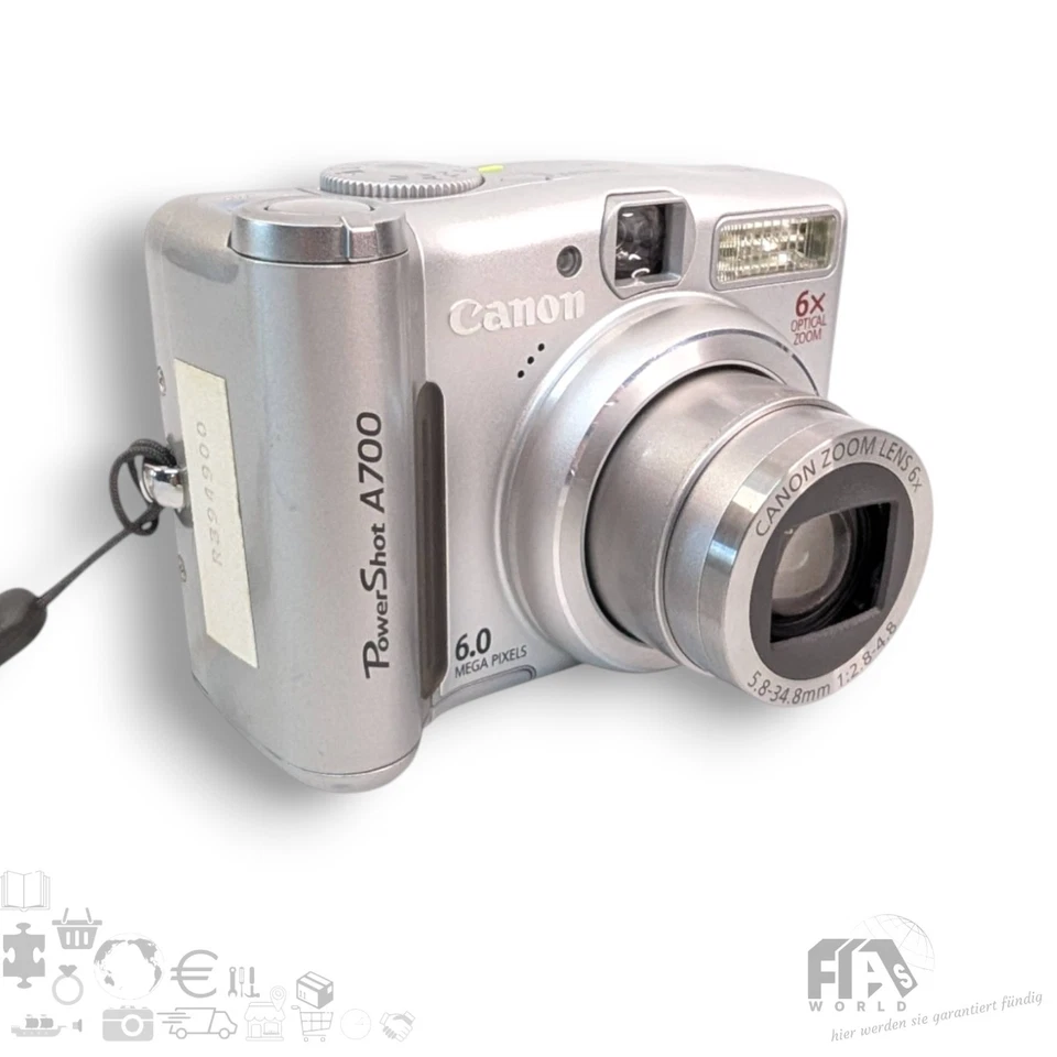 Canon PowerShot A700 Kompakt Digitalkamera Fotoapparat 6 MP 6x Zoom 2GB SD ⚡️TOP - Bild 1 von 4