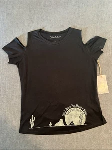 Camiseta Sheryl Crow Manga Hombro Frío Para Mujer’s L Soak Up The Sun Negra Y2K Nueva Con Etiquetas - Imagen 1 de 12