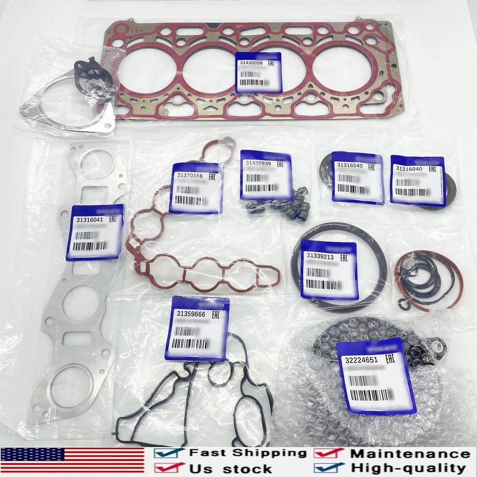 Juego de juntas de culata para 15-20 VOLVO S60 S90 V40 V60 V90 XC60 XC90 2.0 DOHC 2.0T Foto 1 de 4