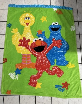 Manta polar Sesame Street Big Bird Cookie Monster Elmo para niños pequeños 40x50 Foto 1 de 4