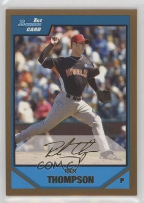 2007 Bowman Draft Prospects Futures Game Gold Rich Thompson #BDPP78 - Image 1 of 2