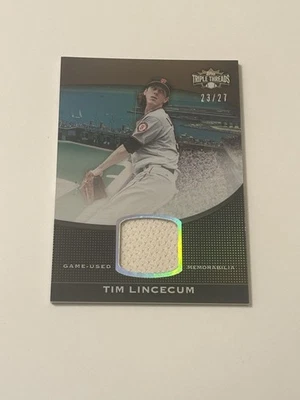 2011 Topps Triple Threads Unity Relic /27 Tim Lincecum #TTUSR-98 - Image 1 of 2