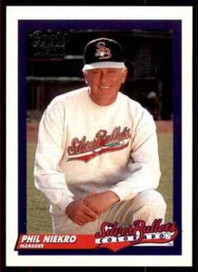 1994 COORS BREWING PN2 PHIL NIEKRO COLORADO SILVER BULLETS