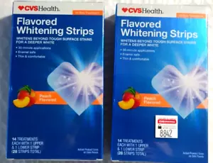 2 Pk CVS HEALTH Brilliant Teeth Whitening Strips 15 DayTreatment Exp 06/2025 - Picture 1 of 3