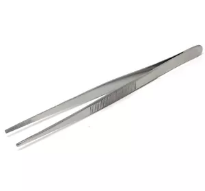 Pinzette diamantate con punte scanalate pietra preziosa punta media 6" inox - Foto 1 di 8
