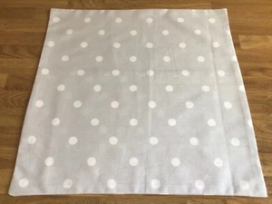 Square Cushion Cover Made W/ Cath Kidston Large Spots on Grey Light Cotton New - Picture 1 of 7