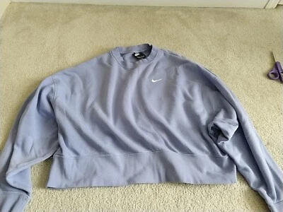 Nike Mujer Púrpura Entrenamiento Top Suéter Manga Larga Polar Pullover Talla Mediana Foto 1 de 4