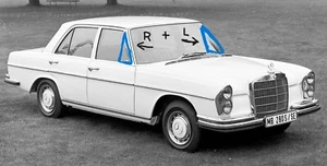 Gummi Dreiecksfenster Ausstellfenster vorne links + rechts für Mercedes W108 NEU - Picture 1 of 4