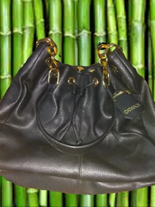 Schwarze Damen Ledertasche - Bild 1 von 3
