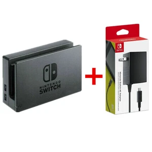 Genuine New Switch Dock w/ AC Power Adapter Set For Nintendo switch Black - Picture 1 of 2