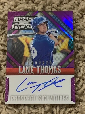 2014 PANINI PRIZM DRAFT PICKS LANE THOMAS #79 PROSPECT PURPLE AUTO /149 - Image 1 of 4