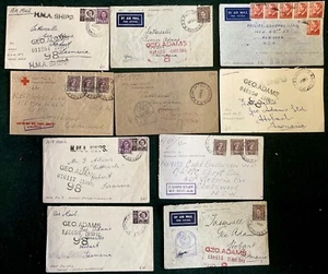 WWII PAPUA-Australian NAVAL-FORCES MAIL lot of 10 covers - Bild 1 von 1