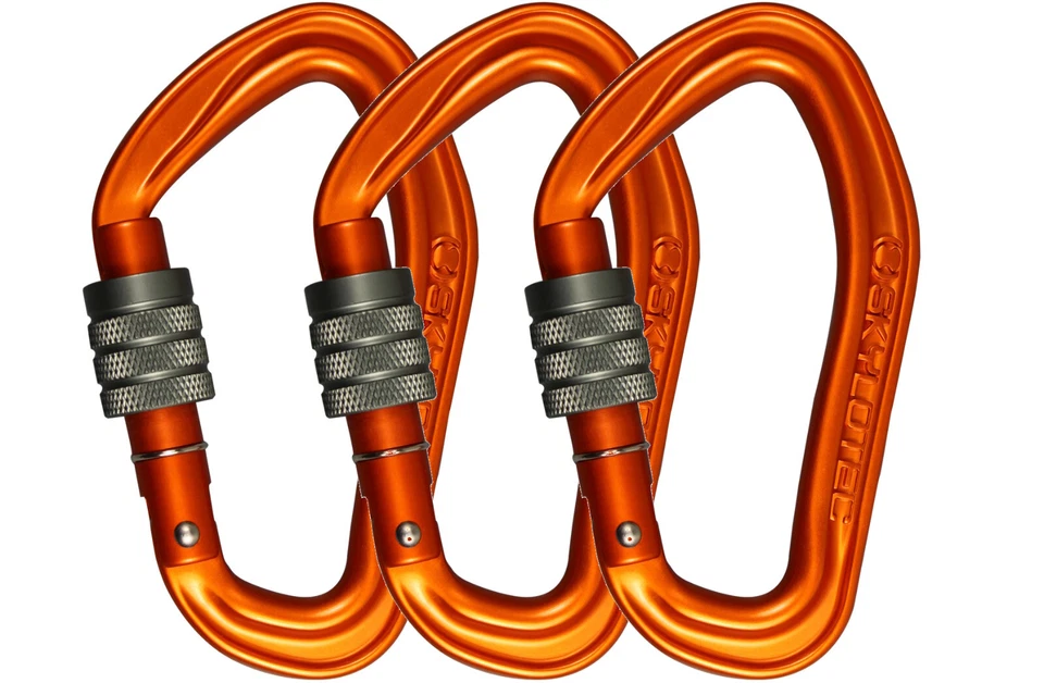 Skylotec Falanx Screw 3er-Set Schraubkarabiner orange