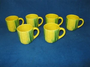 Sei tazzine da caffè Vallona Starr California Pottery tema mais - Foto 1 di 5