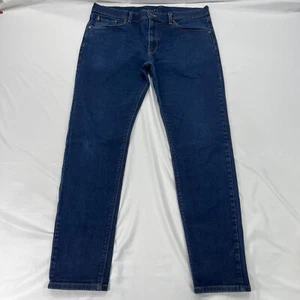 Mott & Bow Jeans Mens 36x31 Skinny Fit Stretch Denim Dark Wash Blue - Picture 1 of 10