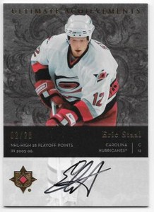 06/07 UD ULTIMATE COLLECTION ACHIEVEMENTS AUTOGRAPH #UAES Eric Staal #2/28
