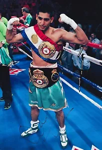 Amir Khan handsigniert 12x8 Foto Boxen Weltmeister 1. - Bild 1 von 1