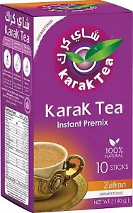 Unsweetened Karak Tea with Zafran Saffron 10 Packs - Picture 1 of 2