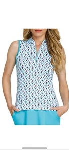 Tail Activewear Top da golf donna senza maniche cristallo quarzo taglia S - Foto 1 di 5
