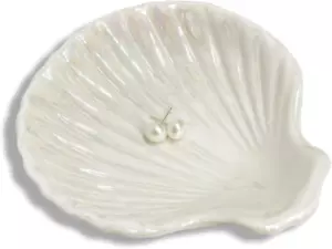 Ring Dish Shell Shape Ceramic Jewelry Dish Tray, Decorative Trinket Dish Organiz - Picture 1 of 7